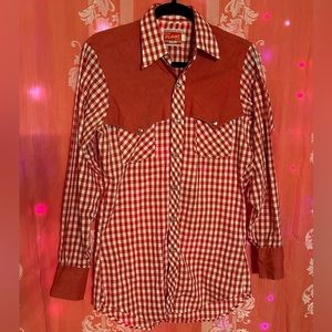 Vintage Ely Plains pearl snap